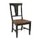 International Concepts Set of Two Soild Wood Panel Back Chair in Hickory/Washed Coal, PK2 CI45-110P - alternate 9